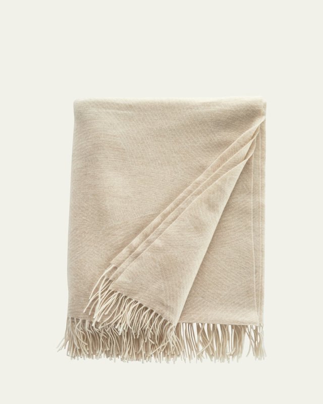 Tempesta Arc Brushstrokes Cashmere-Wool Throw